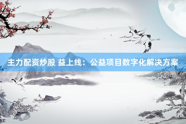 主力配資炒股 益上線：公益項(xiàng)目數(shù)字化解決方案