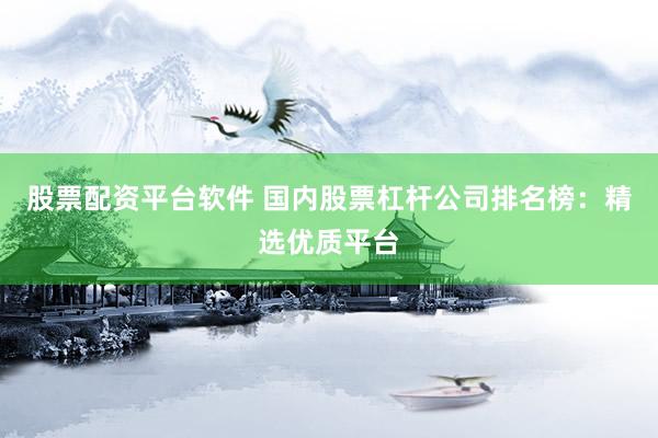股票配資平臺(tái)軟件 國(guó)內(nèi)股票杠桿公司排名榜：精選優(yōu)質(zhì)平臺(tái)