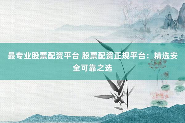 最專業(yè)股票配資平臺 股票配資正規(guī)平臺：精選安全可靠之選